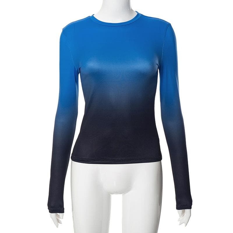 Ocean Sunset Ombre Long Sleeve Top - Your Chic Fall & Winter Wardrobe Staple