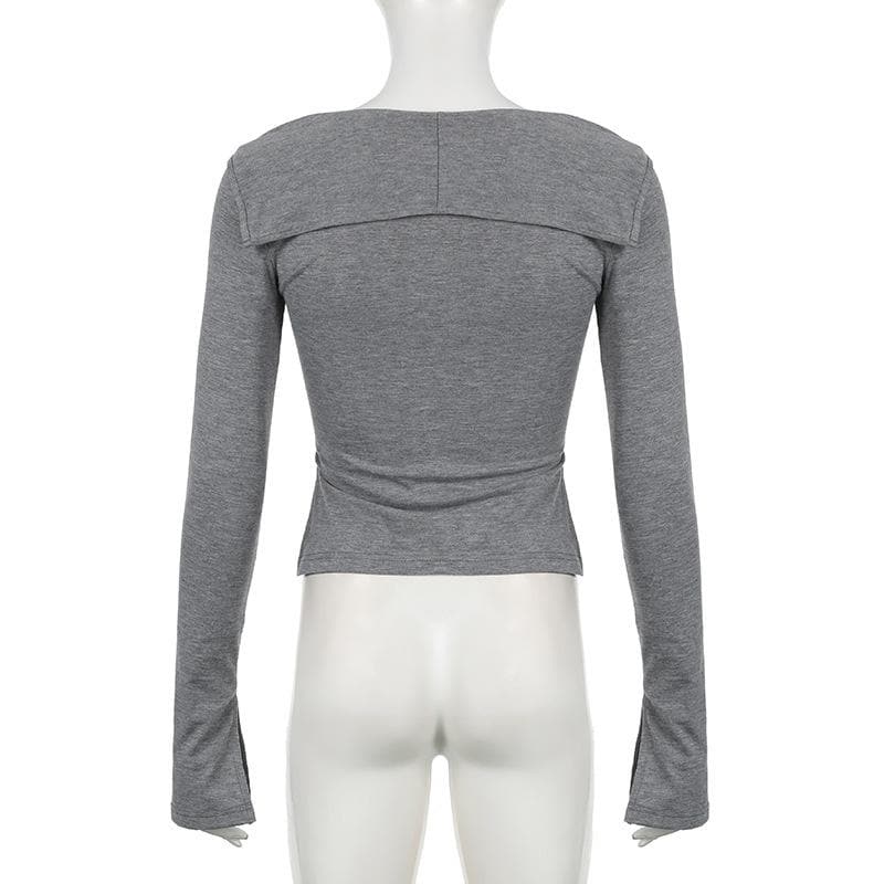 Fall Coquette Bow-Front Hooded Crop Top - Y2K Lace-Trim Long Sleeve for Women