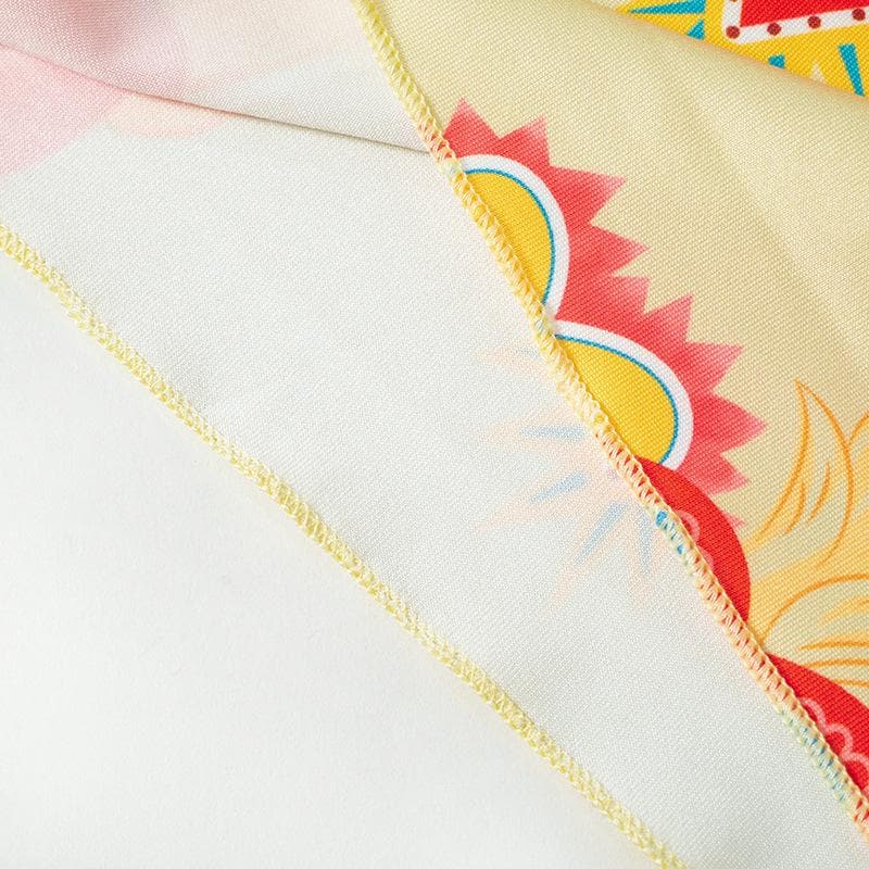 Vibrant Sacred Heart Mesh Mini Dress - Asymmetrical Long Sleeve | Fall Statement