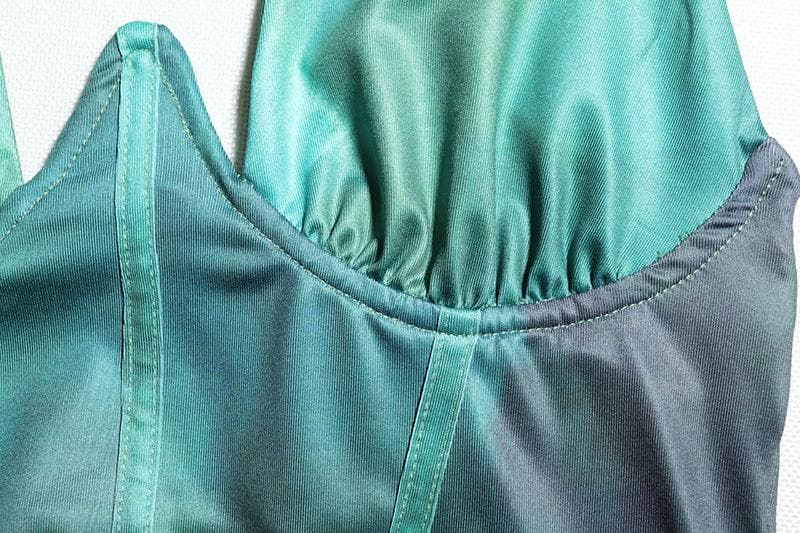 The Luxe Emerald Green Satin Halter Maxi Dress - Ruched Slit & Corset Detail for Holiday & New Year's Eve