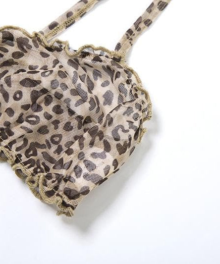 Wild Heart Leopard Ruffle Crop Top & Shorts Set - Your Warm-Weather Getaway