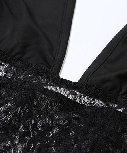 Timeless Black Lace Halter Crop Top & Mermaid Maxi Skirt Set - Your Go-To for Fall & Holiday Glamour