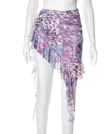 Amethyst Aura Strapless Ruffle Mini Dress - Your Go-To for Fall Parties & Resort Escapes