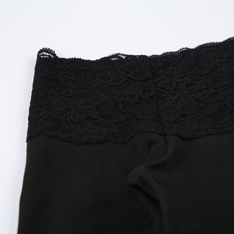 Fall & Beyond: Chic Black Lace Off-Shoulder Long Sleeve Top | American Women's Style Essential