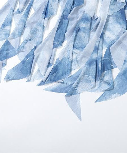 Statement-Making Denim-Look Diamond Tube Dress with Flowing Fringe Hem | Fall Party Ready