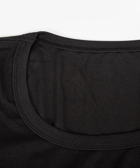 Chic Black Bustier Square Neck Long Sleeve Crop Top - Fall & Holiday Essential