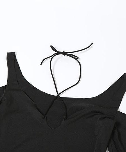 Showstopper Halter Cut-Out Maxi Dress - Edgy Black Bodycon for Fall & Holiday Parties