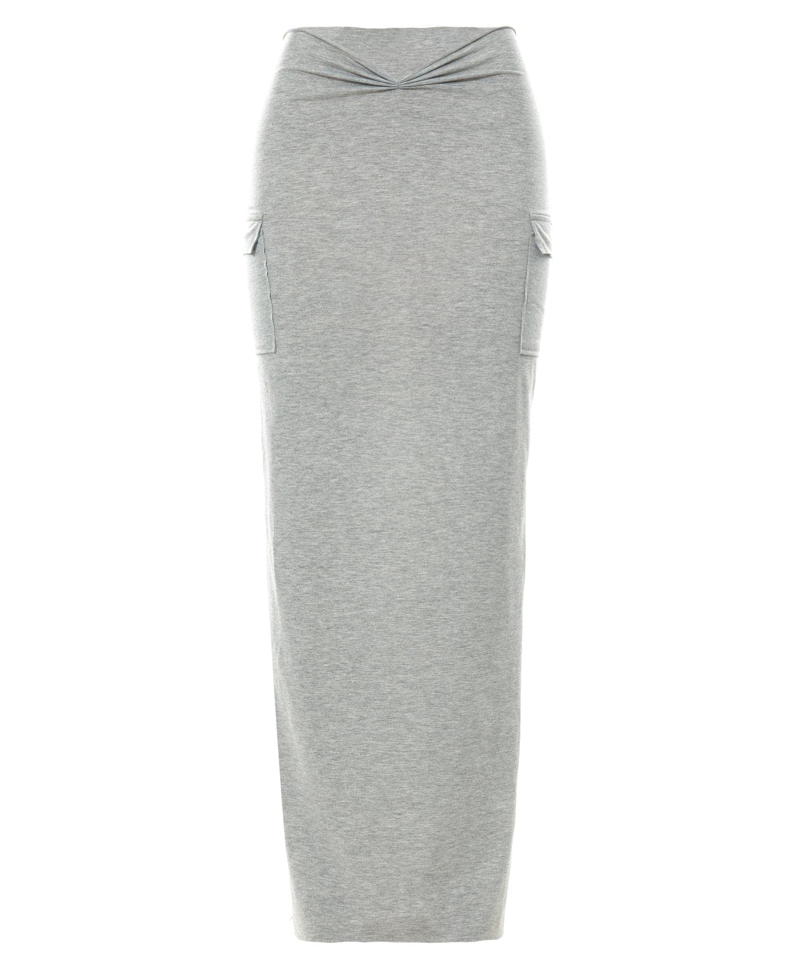 Effortless Fall Style: Ruched High-Rise Maxi Skirt with Utility Pockets