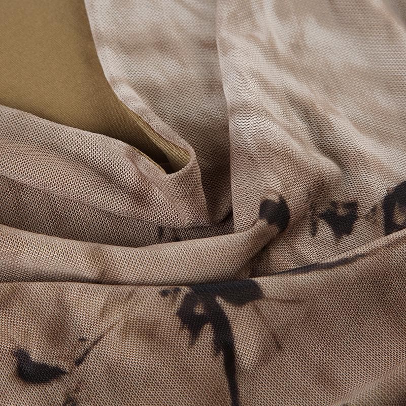 The Enchantress Asymmetrical Midi Dress | Boho Print Cowl Neck for Fall