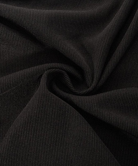 Chic Black Bustier Square Neck Long Sleeve Crop Top - Fall & Holiday Essential