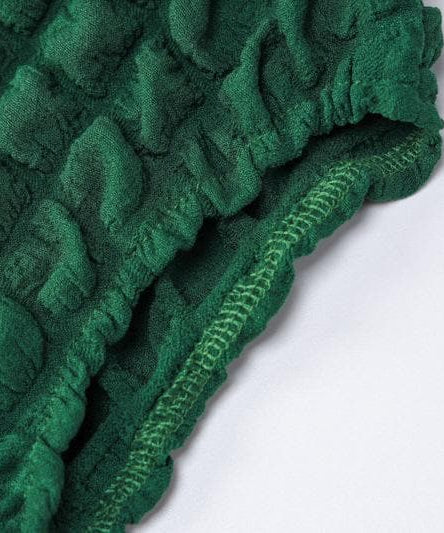 Emerald Elegance: Fall Waffle Knit High Neck Midi Dress with Adjustable Side Lace-Up – Perfect for Holiday Season