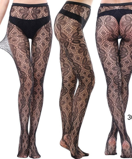 Fall & Holiday Glam: High-Waist Patterned & Fishnet Tights Collection - 12 Chic Styles