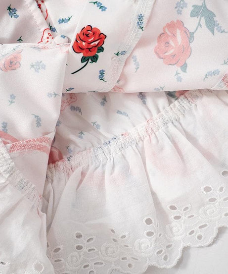 Darling Sweetheart Halter Top | Vintage Heart, Rose & Lace Ruffle Blouse