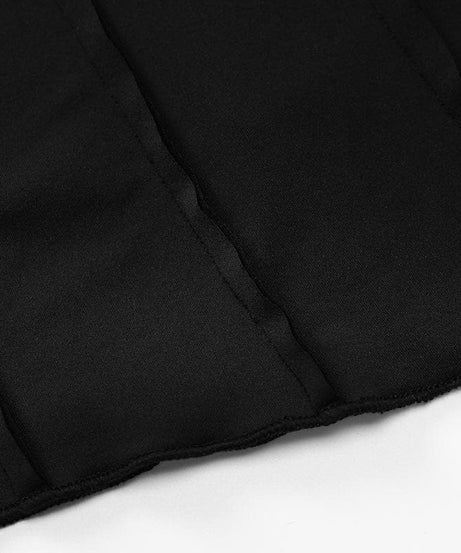 Fall Nights Edge: Chic Black Asymmetrical Mini Dress with Long Sleeves