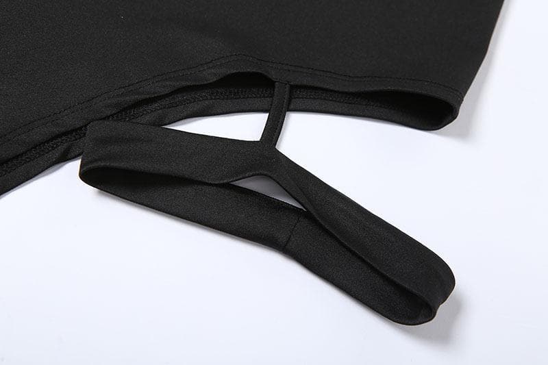 Rogue Elegance Asymmetric Garter Slit Skirt - Your Ultimate Fall & Halloween Statement Piece