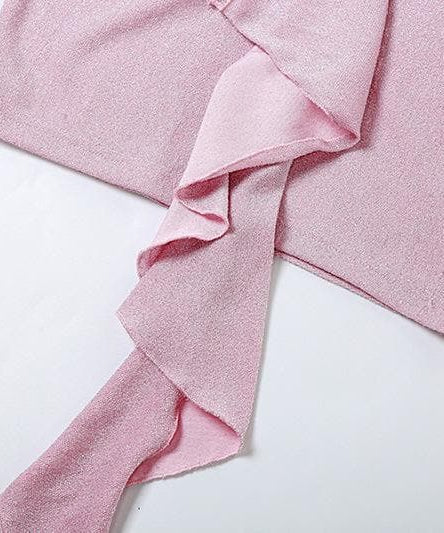 Glamour & Glow: Shimmering Rose Appliqué Mini Dress with Opera Gloves - Your Holiday Party & NYE Statement!