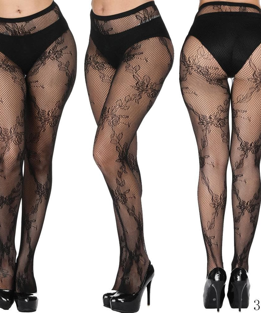 Fall & Holiday Glam: High-Waist Patterned & Fishnet Tights Collection - 12 Chic Styles