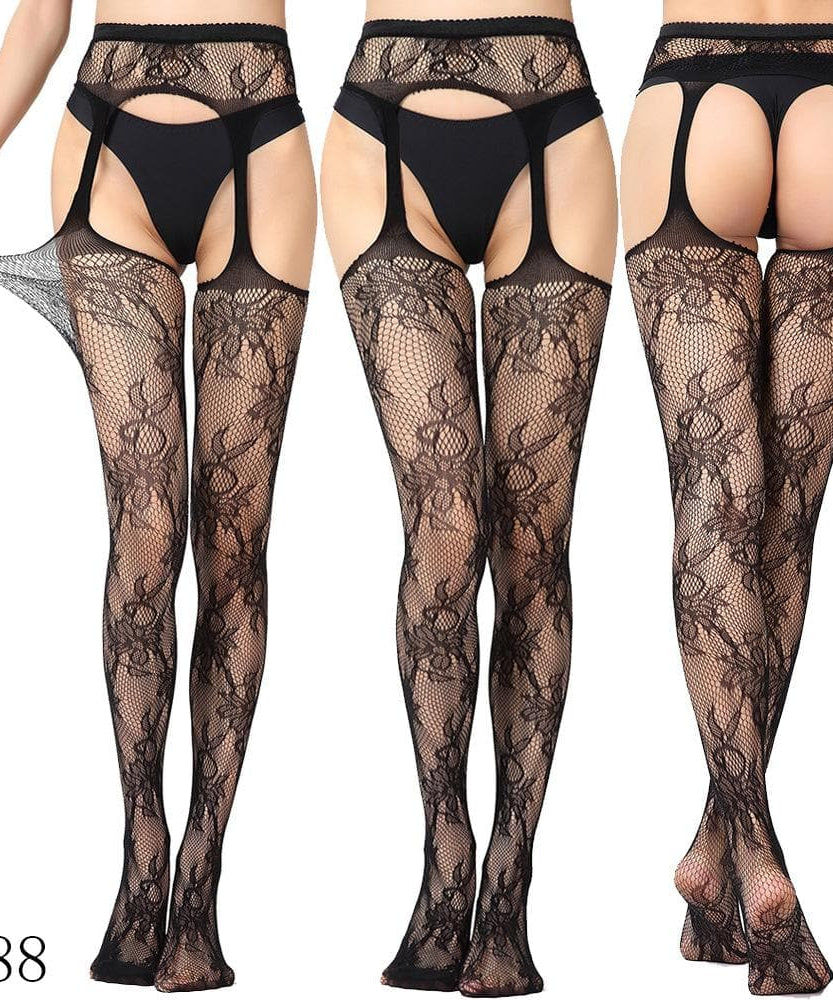 Fall & Holiday Glamour: High Waist Suspender Garter Tights & Pantyhose Collection – Fishnet, Lace & Beyond