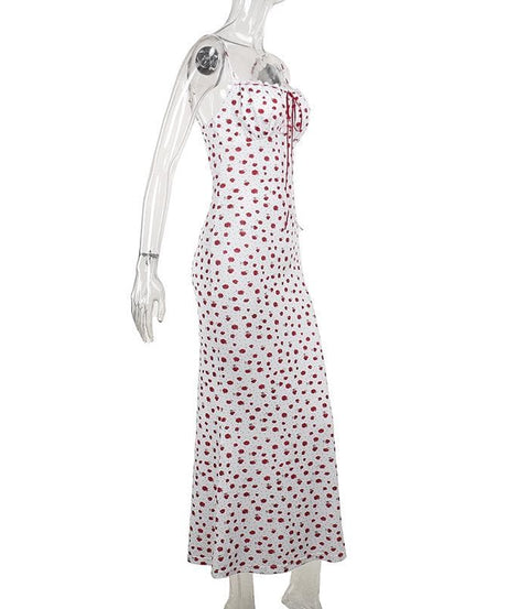Flirty Red Petite Floral Tie-Front Cami Maxi Dress - Your Sunny Fall Getaway Essential