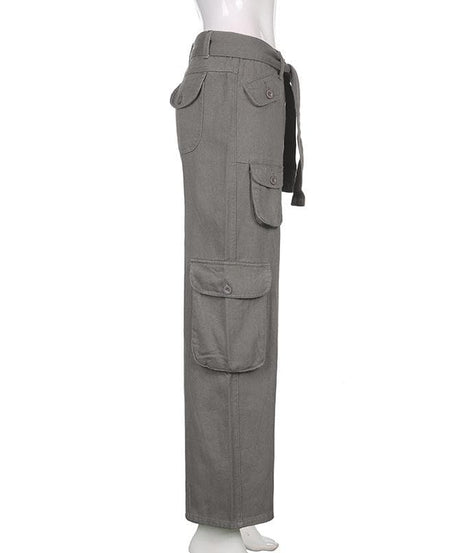 Y2K Revival Baggy Cargo Pants for Women - Effortless Fall Street Style