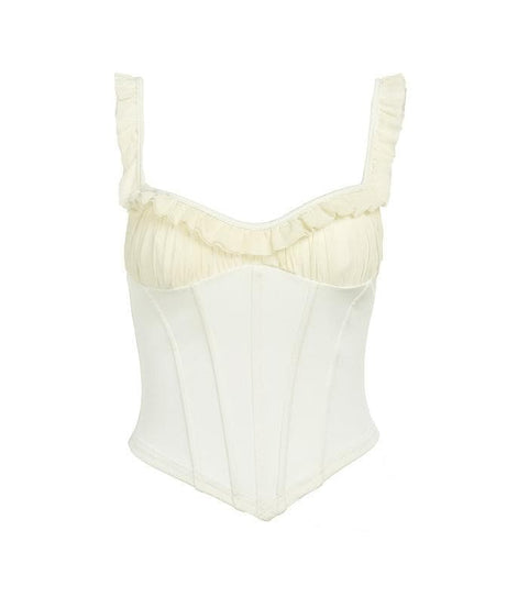 Enchanting Ruffled Corset Cami Top – Autumn Chic & Fall Layering Essential