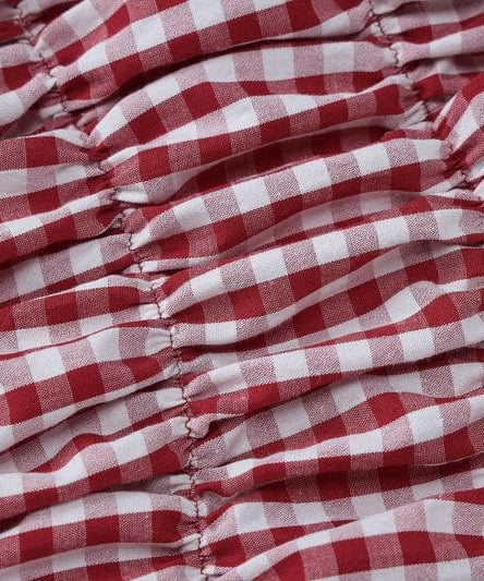 Sweetheart Gingham Smocked Cami & Ruffle Shorts Set - Cozy American Loungewear