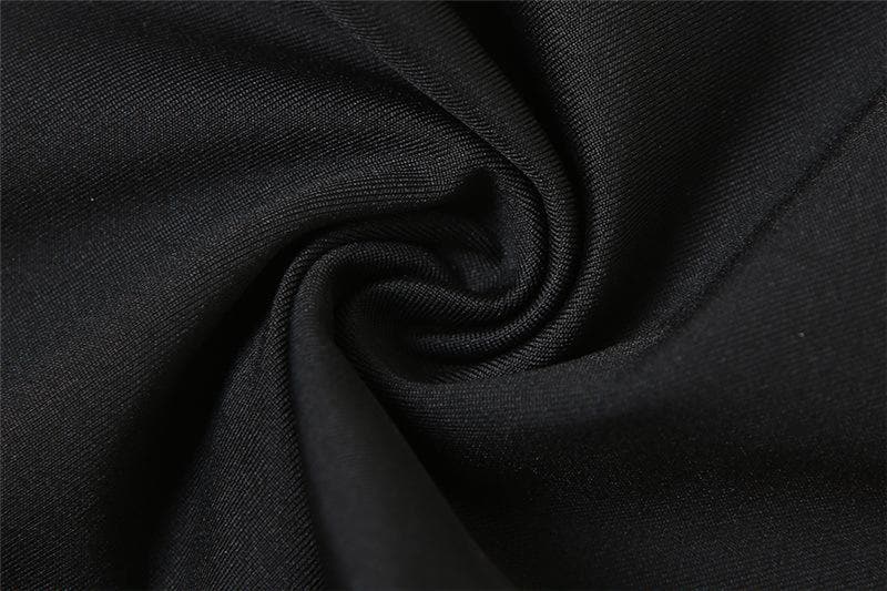 Mystic Nights One-Shoulder Cut-Out Bodysuit - Edgy Black Long Sleeve for Fall Parties & Halloween