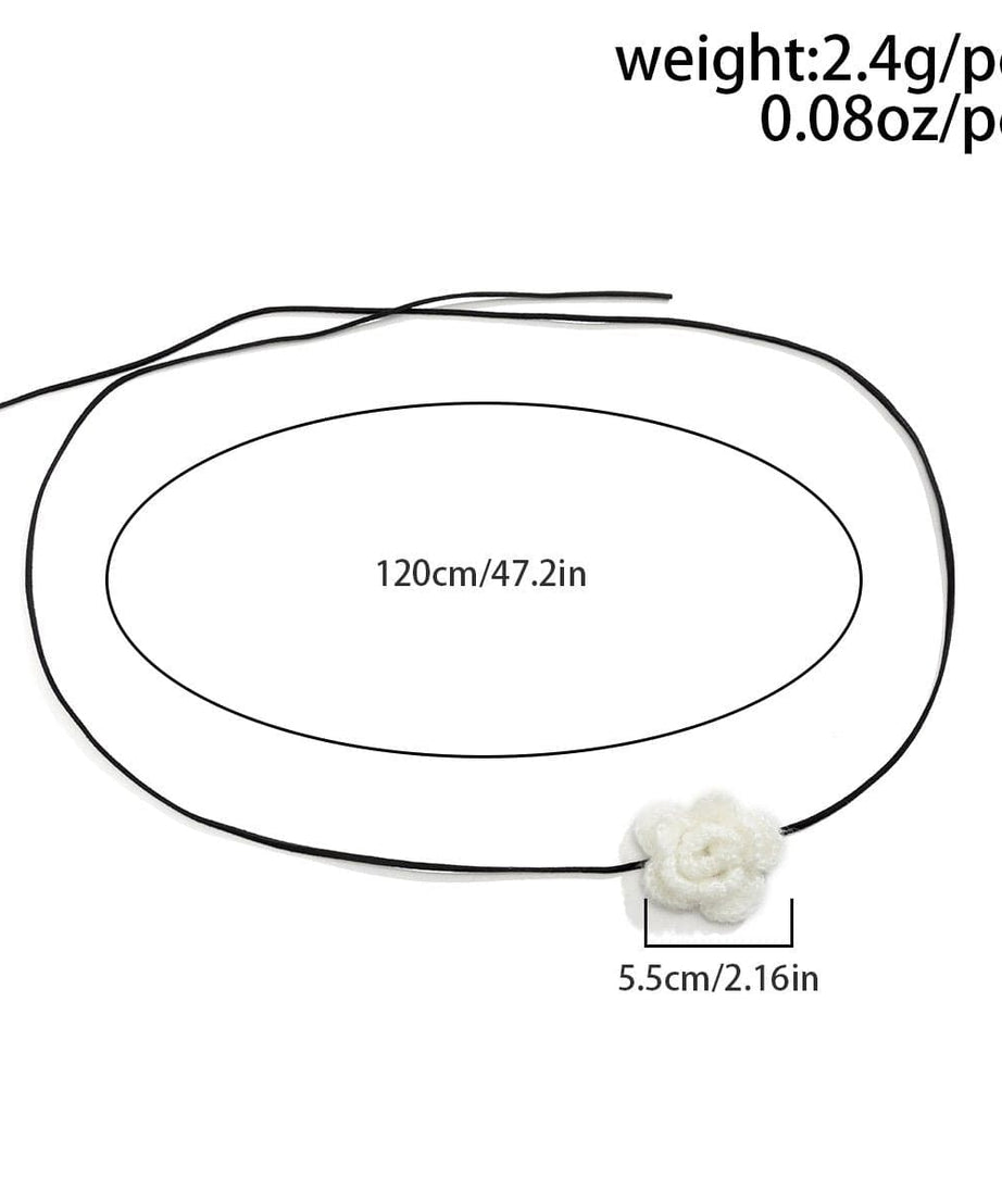 Fall Bloom Adjustable Waist Chain - Delicate Boho Knitted Flower Body Jewelry