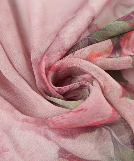 Romantic Floral Ruffle Maxi Skirt - Tiered Chiffon High-Low for Resort & Fall Events