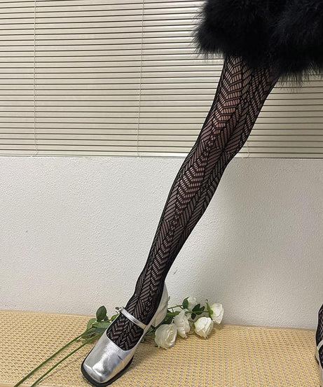 Geometric Chic Sheer Tights: Elevate Your Autumn & Holiday Style