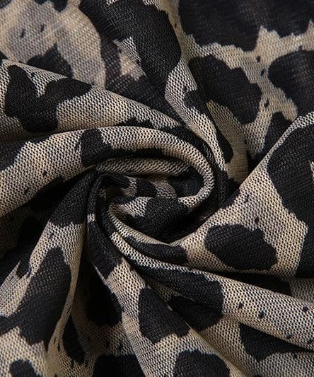 Fierce Fall Nights: Y2K Leopard Print Halter Top with Asymmetrical Ruffle - Backless & Bold