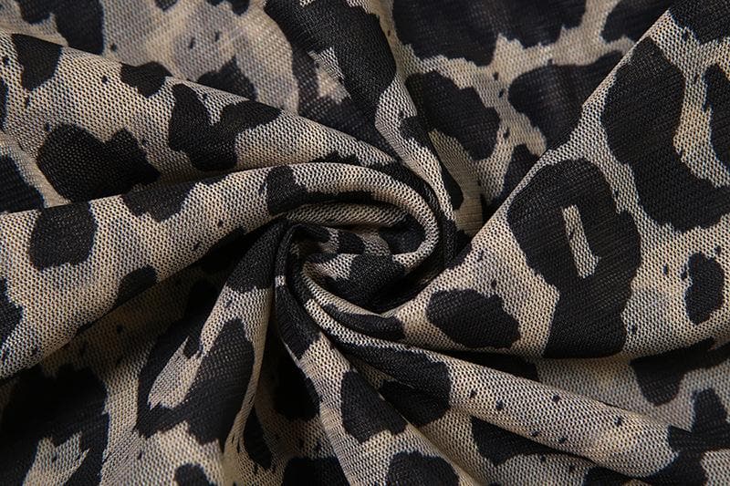 Fierce Fall Nights: Y2K Leopard Print Halter Top with Asymmetrical Ruffle - Backless & Bold