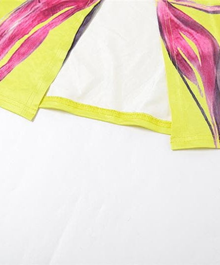 Lime Green Glow-Up: O-Ring Long Sleeve Midi Skirt Set – Your Fall & Holiday Statement Piece