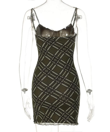 Effortless Autumn Plaid Tie-Front Bodycon Mini Dress | Chic Fall Style