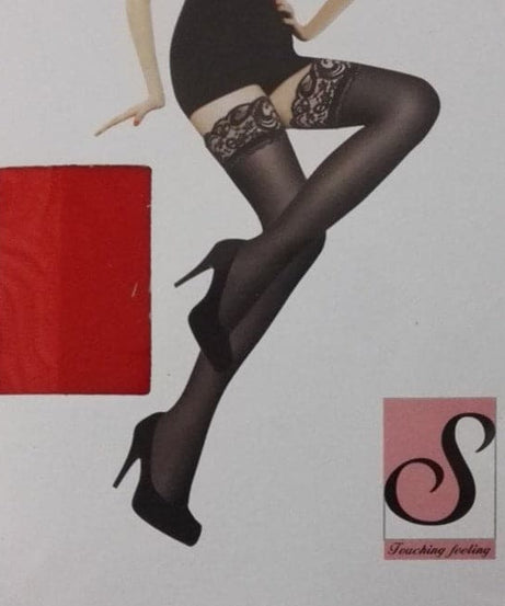 Sultry Black Lace Thigh High Stockings - Perfect for Fall & Holiday Glam