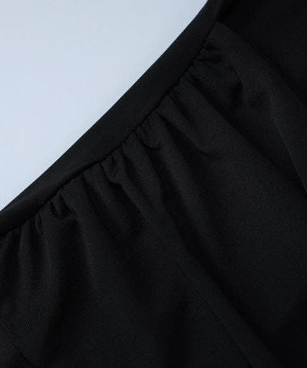 Chic Black Strapless Ruched Knot-Front Maxi Dress | Fall & Holiday Glamour