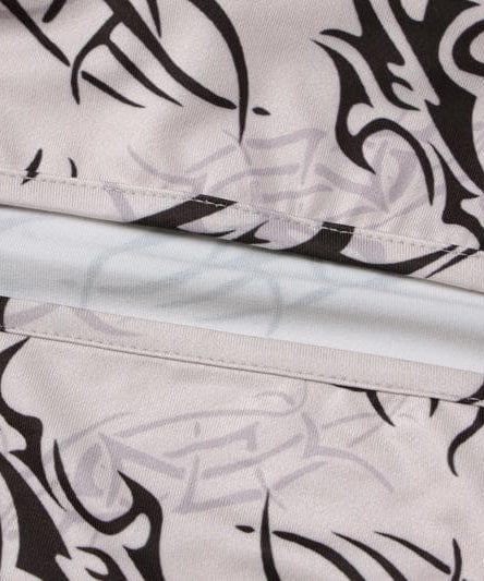 Y2K Tribal Tattoo Print Cut-Out Maxi Skirt & Tube Top Set - Edgy Fall Party & Halloween Glam