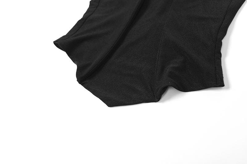 Black Velvet Strapless Sweetheart Corset Top - Chic Fall Nights & Party Glam