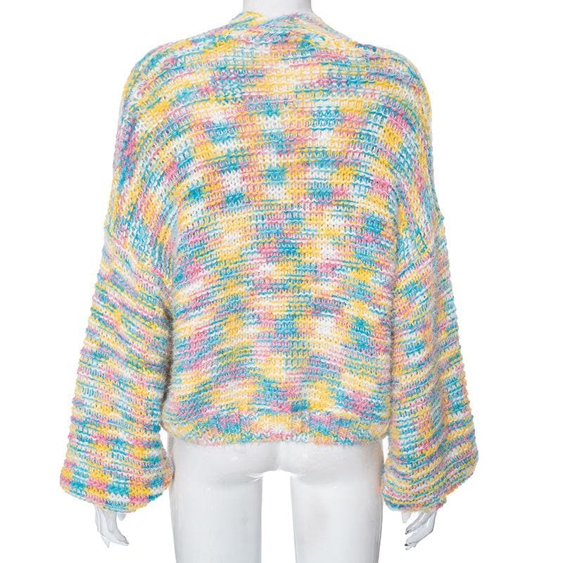 Happy Hues Rainbow Confetti Knit Cardigan – Your Cozy Fall Layering Essential