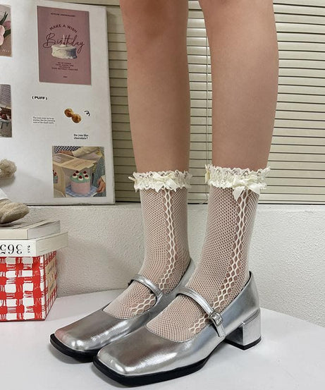 Sweetheart Coquette Bowknot Lace Ankle Socks - Whimsical Fall Fashion for Women