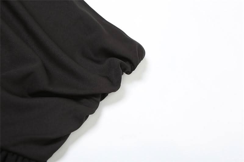 Dramatic Gothic High-Low Mesh Skirt - Fall Edgy Ruffle Maxi for Halloween