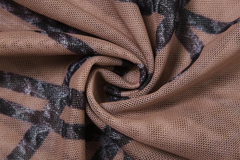 Bewitching Sheer Mesh Spiderweb Print Cami & Midi Skirt Set - Your Ultimate Fall & Halloween Statement