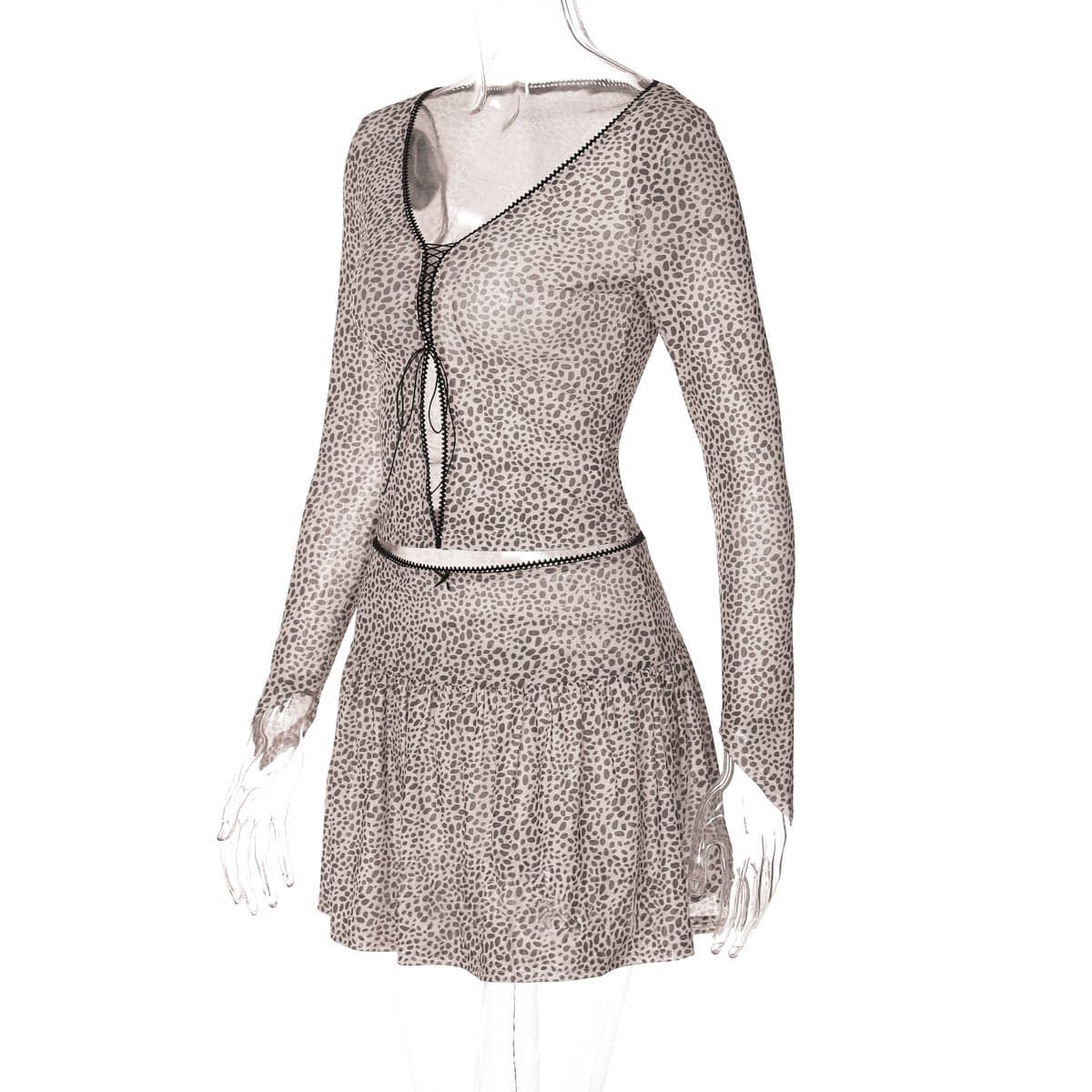 Wildly Chic Leopard Print Two-Piece Skirt Set - Your Go-To Fall Fashion Statement