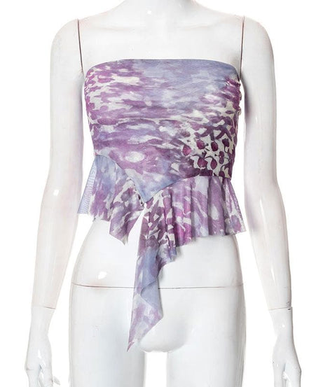 Amethyst Aura Strapless Ruffle Mini Dress - Your Go-To for Fall Parties & Resort Escapes