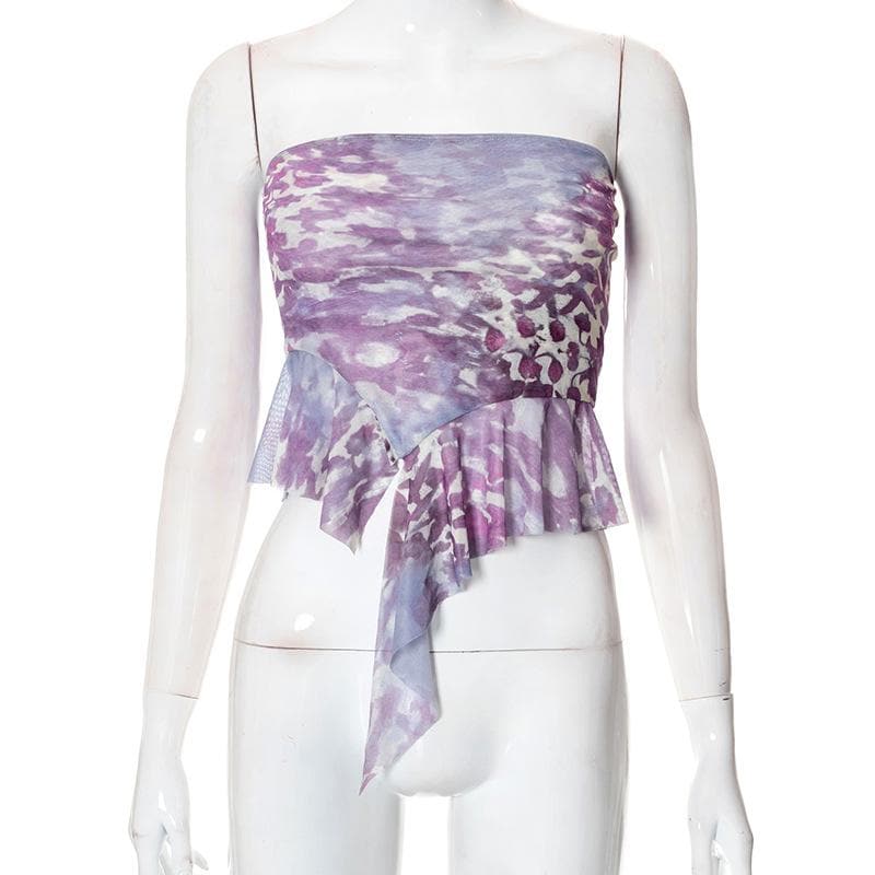 Amethyst Aura Strapless Ruffle Mini Dress - Your Go-To for Fall Parties & Resort Escapes