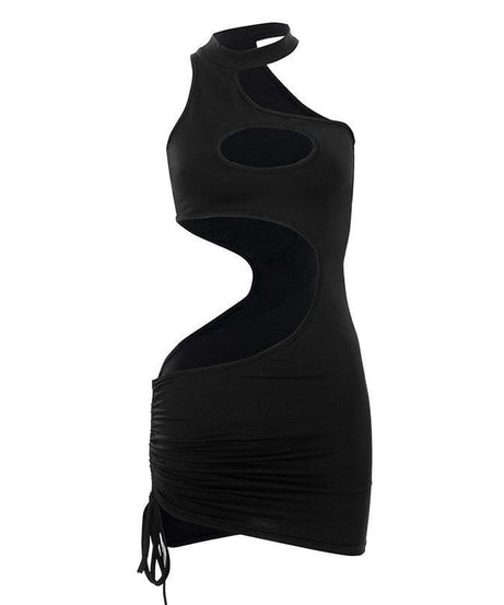Daring Black Cut-Out Bodycon Mini Dress - Your Ultimate Fall & Holiday Party Statement