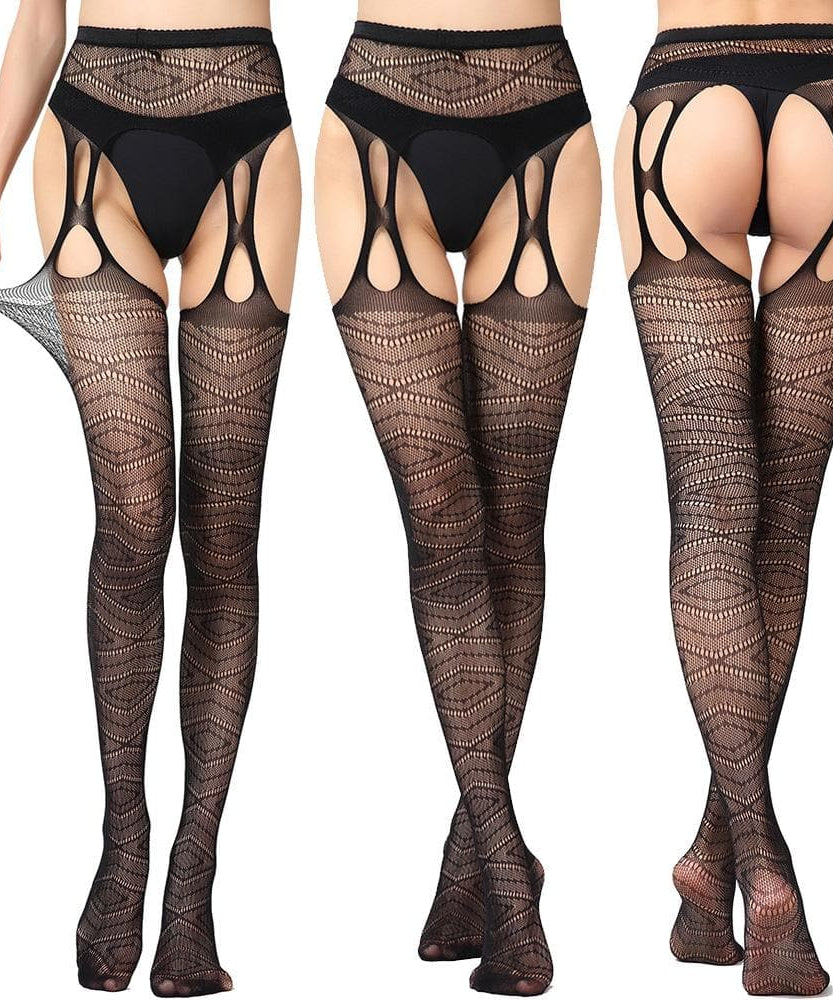 Fall & Holiday Glamour: High Waist Suspender Garter Tights & Pantyhose Collection – Fishnet, Lace & Beyond