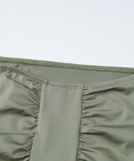 Trendy Fall Nights: Ruched Off-Shoulder Crop Top & Asymmetrical Mini Skirt Set