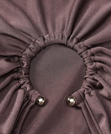 Fall Party Ready: Chic O-Ring Cutout Long Sleeve Mini Dress | Bodycon Ruched Style