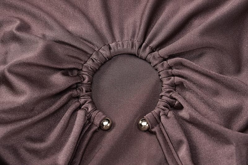 Fall Party Ready: Chic O-Ring Cutout Long Sleeve Mini Dress | Bodycon Ruched Style